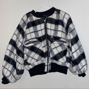 Plaid Bomber Jacket